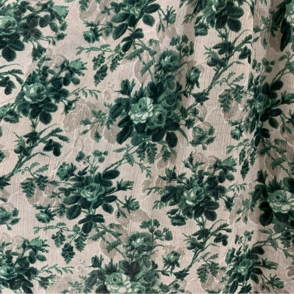 Ralph Lauren Denim & Supply Floral Tunic Top Womens XS Green Pockets Swing - Picture 7 of 16